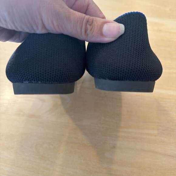 Rothy’s Point Women's Midnight Black Sparkle Pointed Toe Ballet Flats Retired 8 - Picture 5 of 6